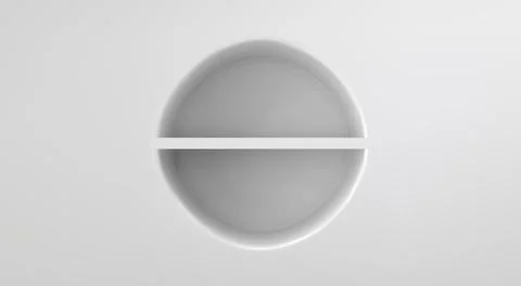 Empty round niche divided into halves by shelf Stock Illustration