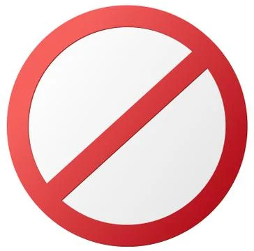 Empty round red ban sign 스톡 일러스트