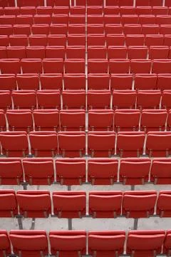 Empty rows of stadium seats Foto stock