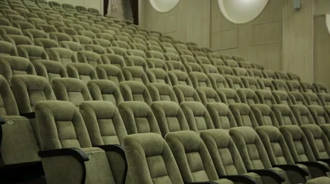 Empty rows of theater, concert hall or movie seats Stock Footage 57718697