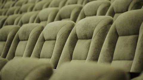 Empty rows of theater, concert hall or movie seats Stock Footage 57718893