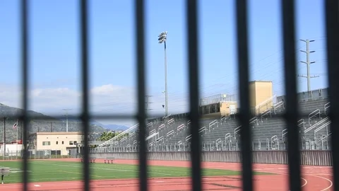 Empty running track and stands 4 Video stock 130834164