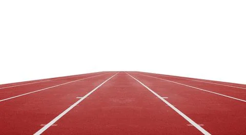 Empty running tracks in stadium Stock Photos