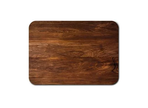 Empty rustic wood board texture isolated on white background with copy space  Stock Photos