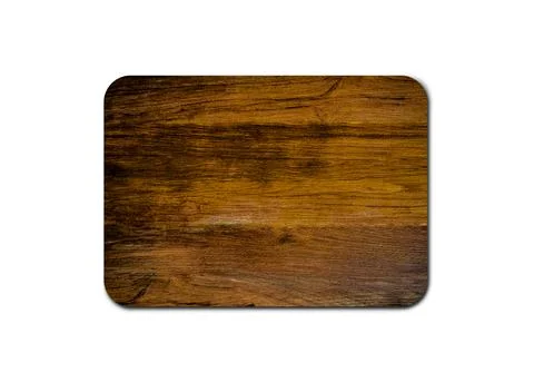 Empty rustic wood board texture isolated on white background with copy space  스톡 사진