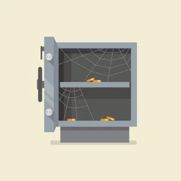 Empty Safe vector illustration Stock Illustration