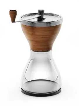 Empty salt or pepper mill isolated on white background. 3D illustration Ilustração Stock