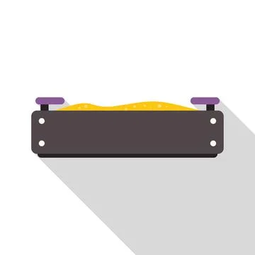 Empty sandbox with seats on white background for children playing Stock Illustration