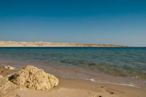 Empty sandy beach. Stock Photos