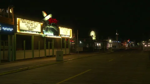 Empty Santa Monica Pier Covid 19 Stock Footage 136714918