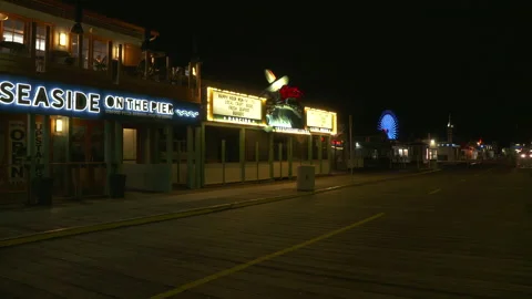 Empty Santa Monica Pier Covid 19 Stock Footage 136714997