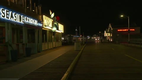 Empty Santa Monica Pier Covid 19 Stock Footage 136716845