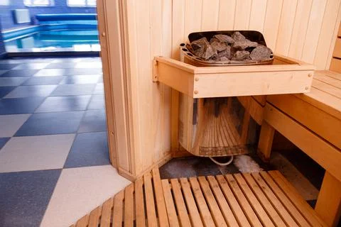 Empty sauna empty sauna Stock Photos