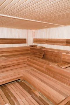 Empty sauna Stock Photos