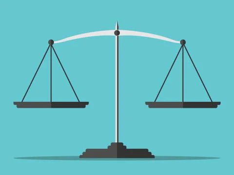 Empty scales, flat style Stock Illustration