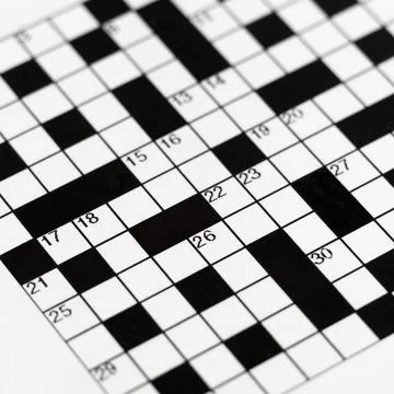 An empty scanword puzzle Stock Photos