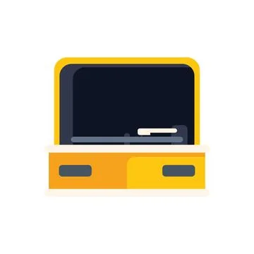 Empty school blackboard hanging on white wall in classroom Stock Illustration