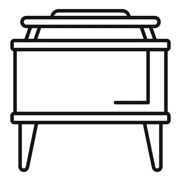 Empty school blackboard with support for markers is standing on legs Stock Illustration