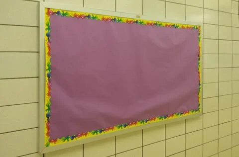 Empty school bulletin board Stock Photos