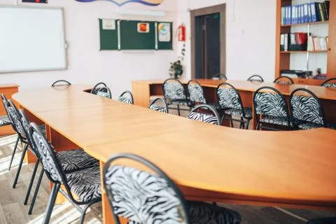 Empty school class during school holidays, back to school, children education Stock Photos