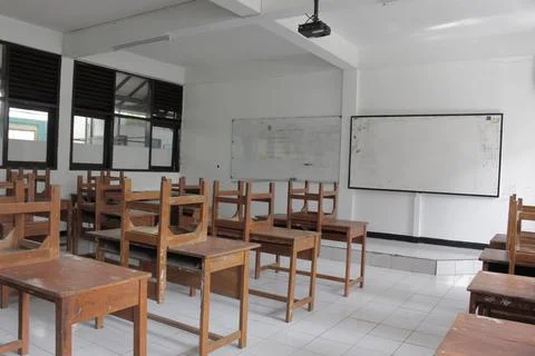 Empty school class Foto stock