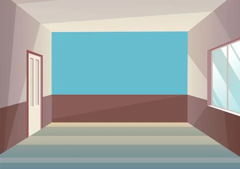 Empty school class room. Educational concept classroom interior. Training room 스톡 일러스트