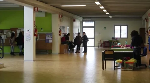 Empty school corridor Video stock 47150208