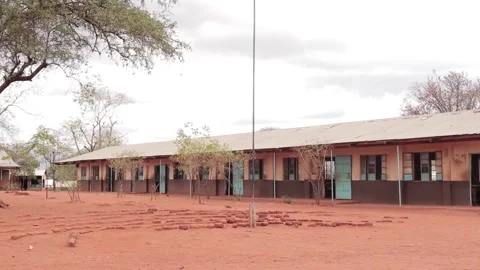 Empty School facility in rural Africa Stock Footage 150954347