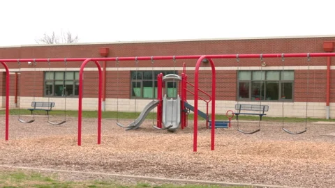 Empty School Playground Multiple steady shots Stock Footage 191550187