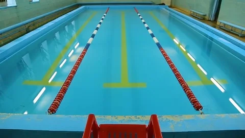 Empty school swimming pool without people Video stock 75662694