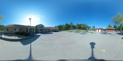 Empty Schoolyard - 360 VR Stock Footage 92754931
