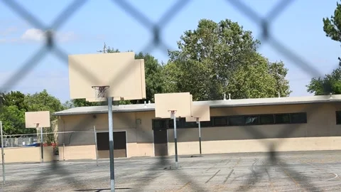Empty Schoolyard Video stock 130834298