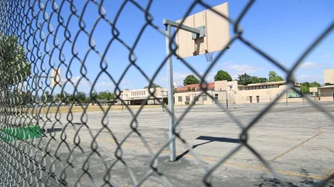 Empty Schoolyard Video stock 130834381