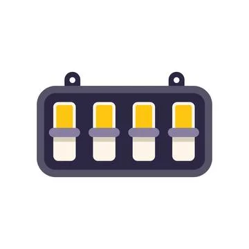 Empty scoreboard with four seats hanging and waiting for the game to start Stock Illustration