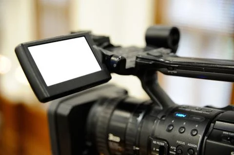 Empty screen camera Stock Photos