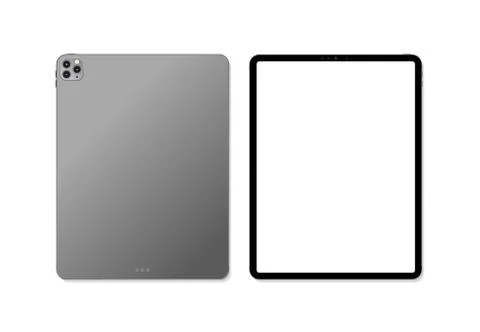 Empty screen realistic new tablet mockup design Stock Illustration