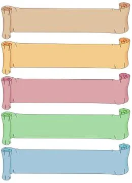 Empty scrolls Illustrazione stock