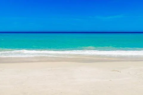 Empty sea and beach background with copy space Stock Photos