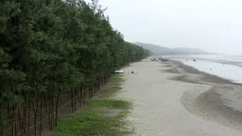 Empty sea beach  Stock Footage 133062391
