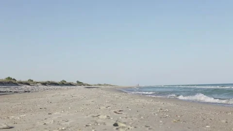 Empty sea beach Stock Footage 144553631