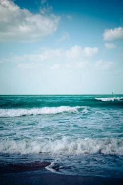 Empty sea beach Stock Photos