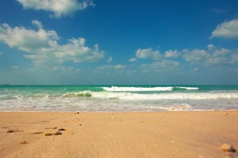 Empty sea beach Stock Photos