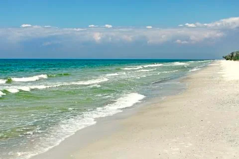 Empty sea shore Stock Photos