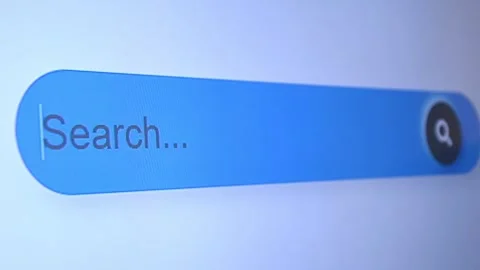 Empty search bar on screen, minimalist internet browser background. Stock Footage 315126856