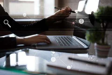 Empty Search bar. Web site, URL. Business, internet and technology concept. Stock Illustration