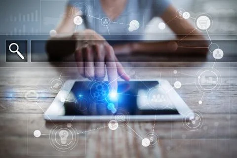 Empty Search bar. Web site, URL. Business, internet and technology concept. Ilustración de archivo