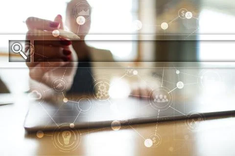 Empty Search bar. Web site, URL. Business, internet and technology concept. Photos