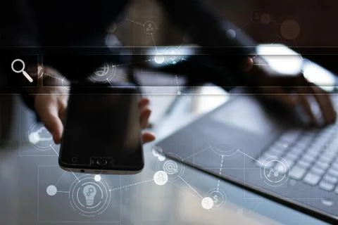 Empty Search bar. Web site, URL. Business, internet and technology concept. Fotos de archivo