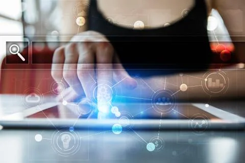 Empty Search bar. Web site, URL. Business, internet and technology concept. Fotos de archivo