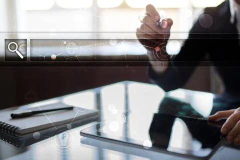 Empty Search bar. Web site, URL. Business, internet and technology concept. Photos